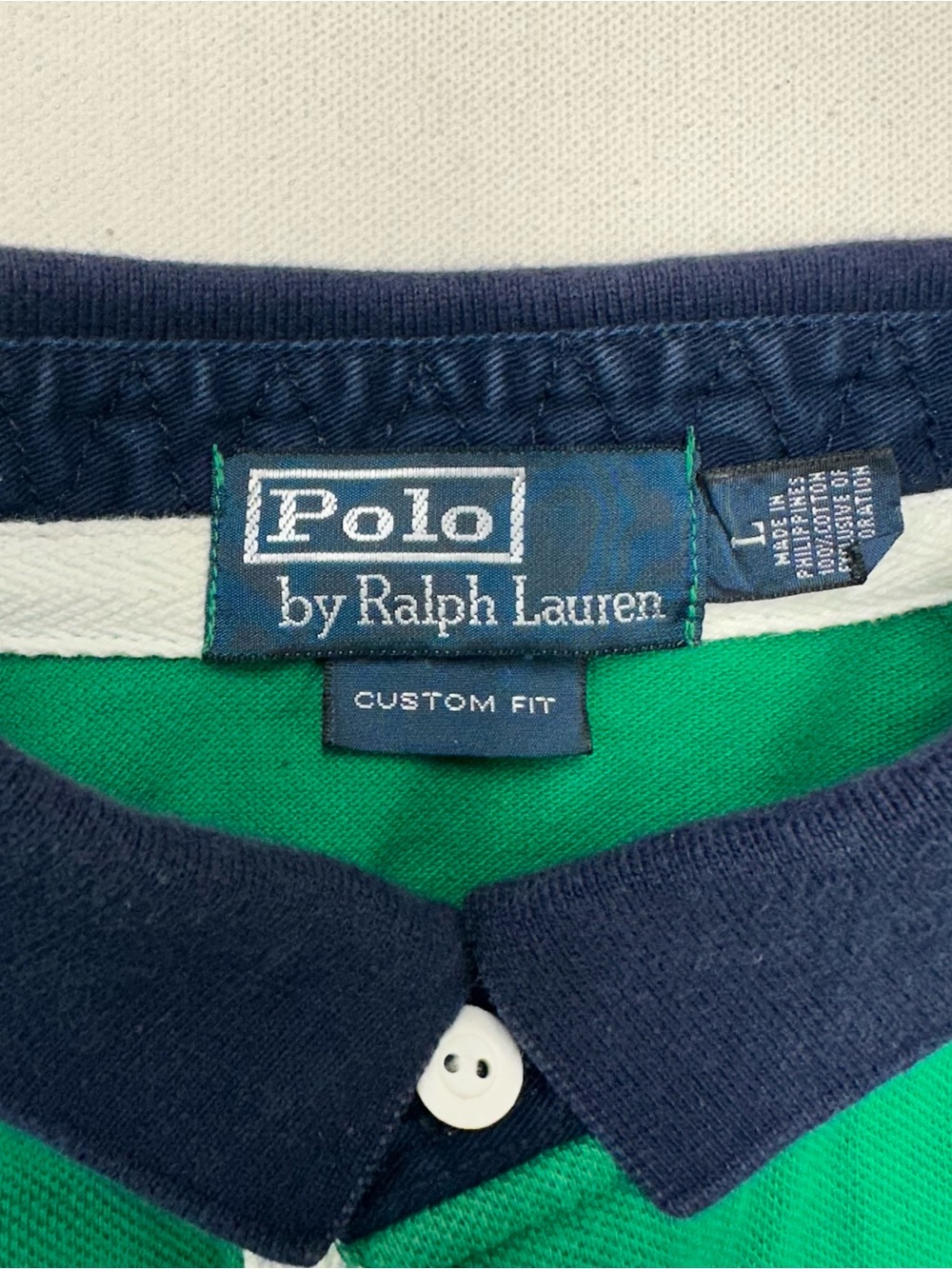 Vintage Polo Ralph Lauren Racing Stables Preppy Polo Tee Early 2000s Mens Large - Picture 8 of 8